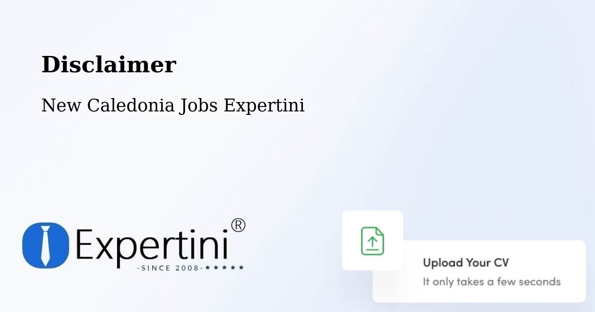 Disclaimer – Ognat - New Caledonia Jobs Expertini